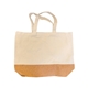 aerial view a natural-brown osiris cotton and cork tote, image 1 of 2