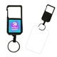 a black roundup retractable keychain