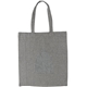 aerial view a black-heathered grey savannah cycle 6 oz recycled cotton tote premium, image 1 of 3