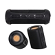 a black speaker & wood end plates origaudio breakaway wireless bluetooth speaker