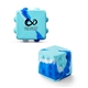 aerial view a blue jerry prime line push pop bubble cube fidget sensory toy, image 1 of 4