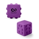 aerial view a purple push pop bubble cube fidget sensory toy, image 1 of 5