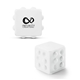 aerial view a white push pop bubble cube fidget sensory toy, image 1 of 5