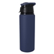 aerial view a navy 24 oz velvet touch aluminum bottle, image 1 of 2