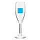 aerial view a clear 5.75 oz napa flute - clear, image 1 of 2