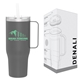 a group of 40 oz denali tumbler with handle and straw - matte slate