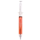 aerial view a red syringe click ball pen, image 1 of 2