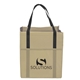 aerial view a wheat non woven multi color metro enviro shopper bag, image 1 of 4