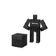 aerial view a black areaware capsule cubebot micro, image 1 of 2