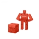 aerial view a red areaware capsule cubebot micro, image 1 of 2