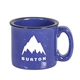 a light blue 15 oz speckled camping mug