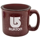 a maroon 15 oz speckled camping mug