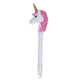 aerial view a pink unicorn - shaped pen, image 1 of 2