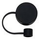 aerial view a black flip n sip silicone straw cap for 40 oz tumblers, image 1 of 3