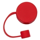aerial view a red flip n sip silicone straw cap for 40 oz tumblers, image 1 of 3