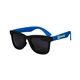 aerial view a black-blue youth single - tone matte sunglasses, image 1 of 2