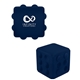 aerial view a navy blue push pop bubble cube fidget sensory toy, image 1 of 4