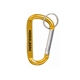 a gold aluminum large carabiner 3 x 1-1/2