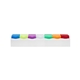 aerial view a multicolor 7- day pill box, image 1 of 5