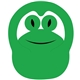 a kelly green 354 frog pop - up sun visor