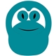 a teal 321 frog pop - up sun visor