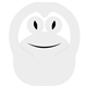 a white frog pop - up sun visor