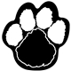 a black foam paw cheering waver for stadiums