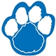 a blue 300 foam paw cheering waver for stadiums