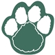 a dark green 342 foam paw cheering waver for stadiums