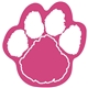 a hot pink 226 foam paw cheering waver for stadiums