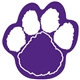 a purple 2597 foam paw cheering waver for stadiums
