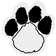 a white foam paw cheering waver for stadiums
