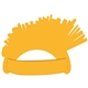 a athletic gold 115 foam mohawk novelty hat