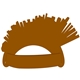 a brown 499 foam mohawk novelty hat