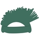 a dark green 342 foam mohawk novelty hat