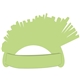 a lime green 367 foam mohawk novelty hat