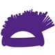 a purple 2597 foam mohawk novelty hat