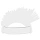 a white foam mohawk novelty hat