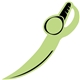 a lime green 367 foam pirate sword cheering accessory