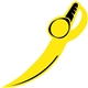 a yellow u foam pirate sword cheering accessory