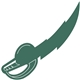a dark green 342 foam lightning sword cheering stick