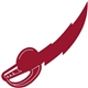 a maroon 202 foam lightning sword cheering stick