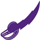a purple 2597 foam lightning sword cheering stick