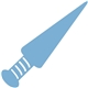 a blue 542 novelty foam dagger for events