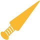 a athletic gold 115 novelty foam dagger for events