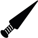 a black novelty foam dagger for events