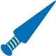 a blue 300 novelty foam dagger for events