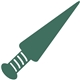 a dark green 342 novelty foam dagger for events
