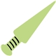 a lime green 367 novelty foam dagger for events