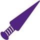 a purple 2597 novelty foam dagger for events